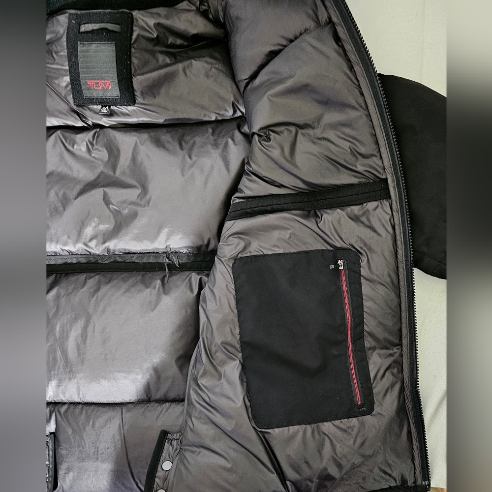 Tumi Men's Wool, Down Jacket Euc - image 8